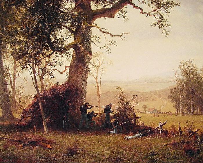 Albert Bierstadt Guerrilla_Warfare (Picket Duty In Virginia) oil painting image